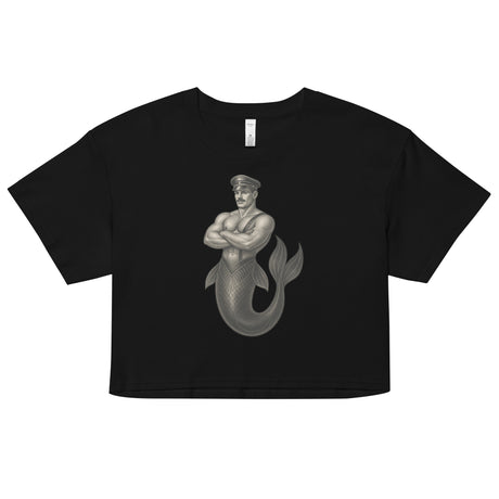 Art Deco Merman (Crop Top)-Crop Top-Swish Embassy