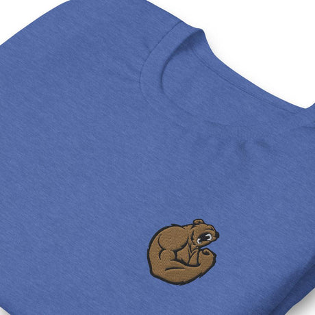 Bicep Bear (Embroidered)-Embroidered T-Shirts-Swish Embassy