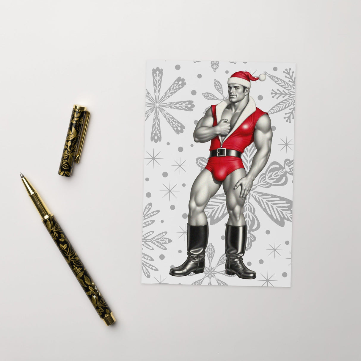 Big Present (Christmas card)-Greeting Card-Swish Embassy