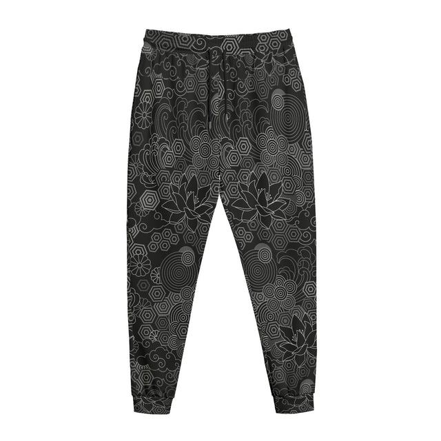 Black Lotus (AOP Sweatpants)-AOP Sweatpants-Swish Embassy