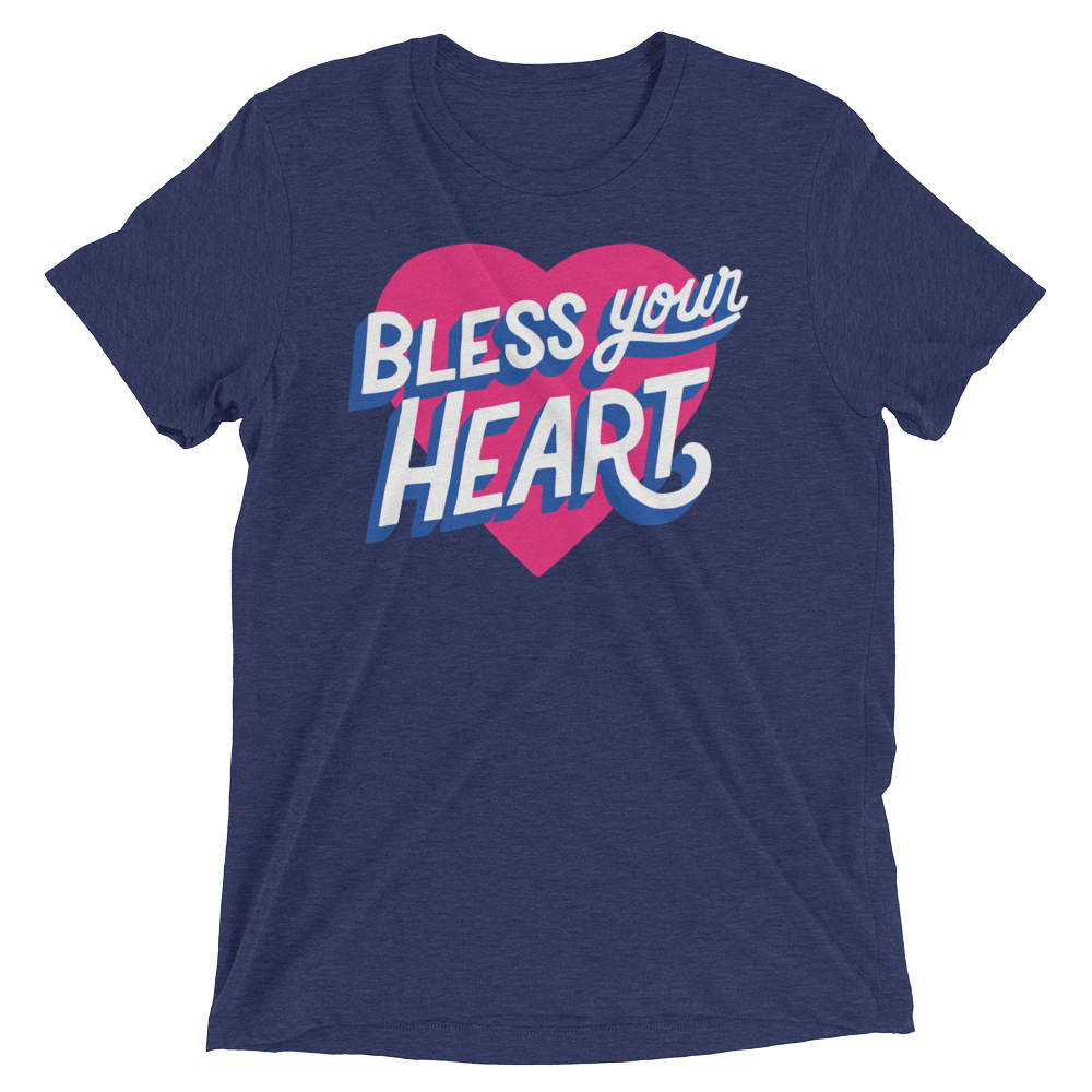 Bless Your Heart (Triblend)-Triblend T-Shirt-Swish Embassy