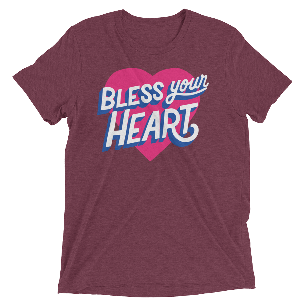 Bless Your Heart (Triblend)-Triblend T-Shirt-Swish Embassy