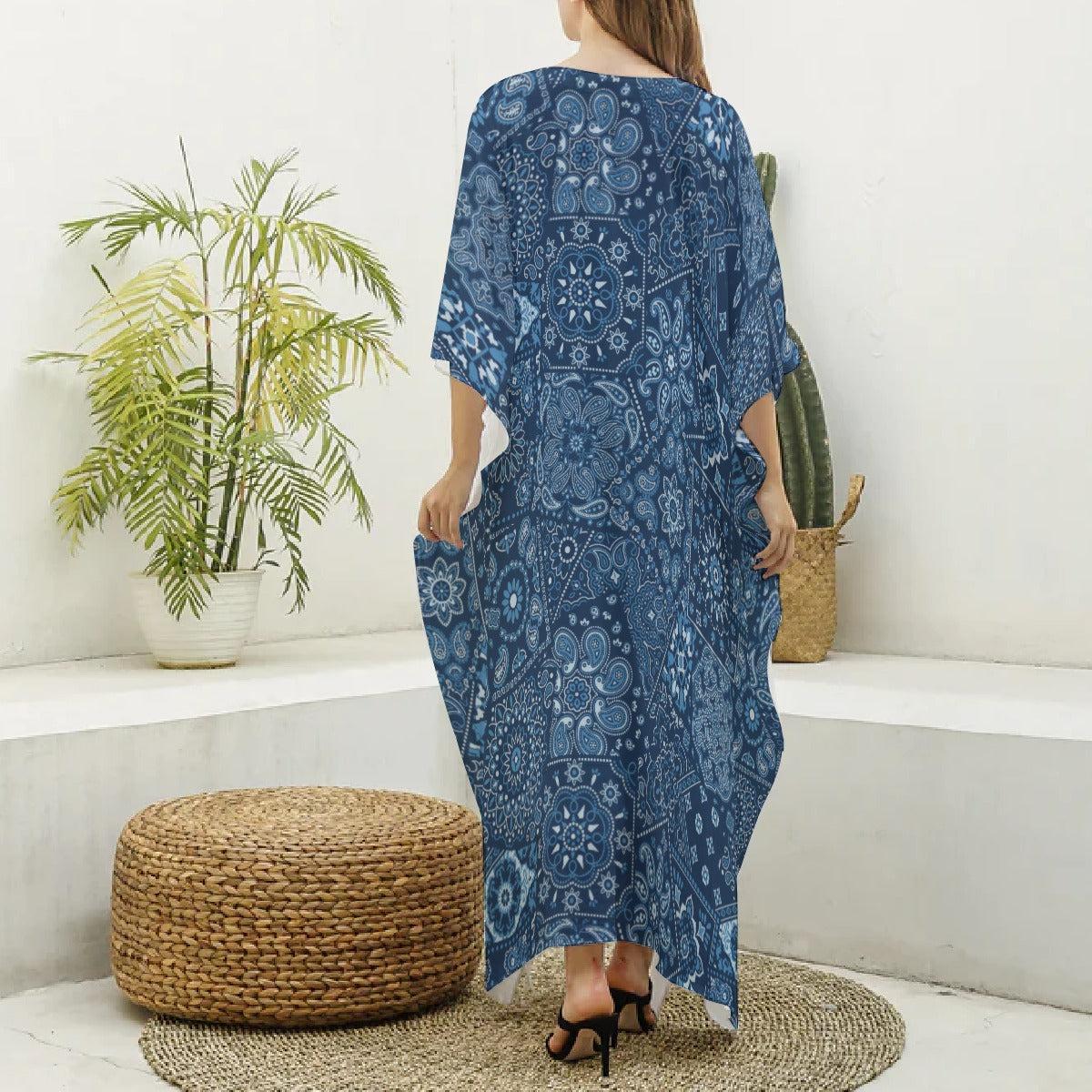 Blue Hanky (Kaftan)-Kaftan-Swish Embassy