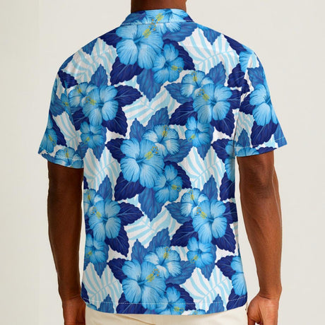 Blue Hawaii (Cotton Button Shirt)-Cotton Button Shirt-Swish Embassy