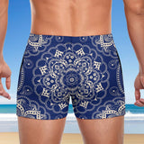 Blue Mendala (Square Cut Trunks)-Square Cut Trunks-Swish Embassy