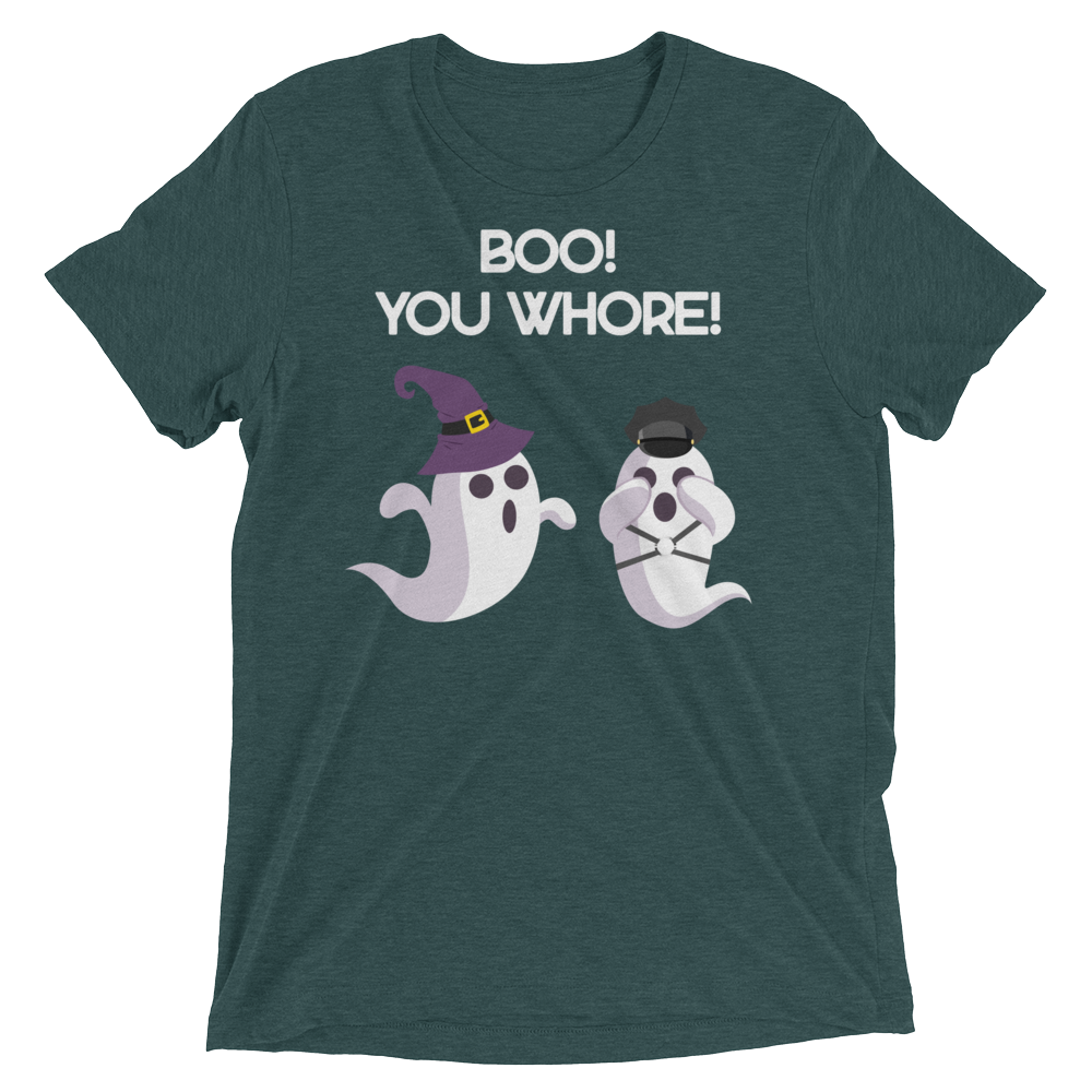 Boo! You Whore! (Triblend)-Triblend T-Shirt-Swish Embassy