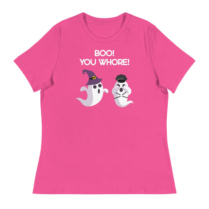 Boo You Whore! (Women's Relaxed T-Shirt)-Women's T-Shirts-Swish Embassy