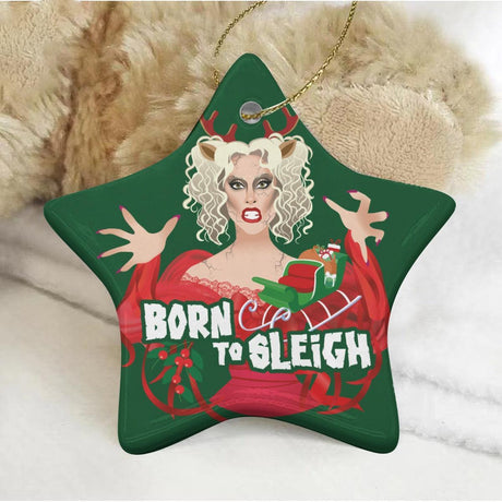 Born to Sleigh (Ceramic Holiday Keepsake)-Ceramic Holiday Keepsake-Swish Embassy