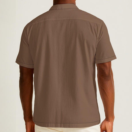 Caramel Drip (Cotton Button Shirt)-Cotton Button Shirt-Swish Embassy