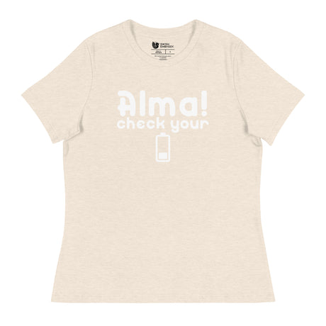 Check Your Battery (Women's Relaxed T-Shirt)-Women's T-Shirts-Swish Embassy