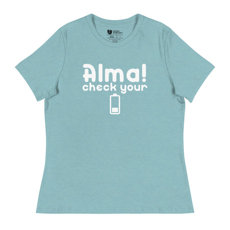 Check Your Battery (Women's Relaxed T-Shirt)-Women's T-Shirts-Swish Embassy