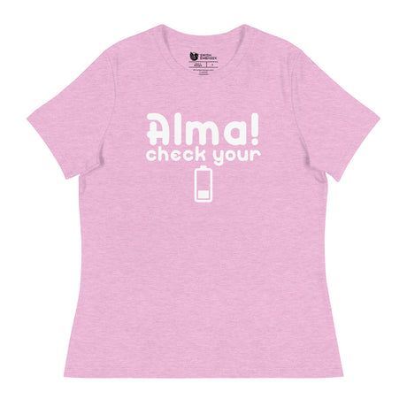 Check Your Battery (Women's Relaxed T-Shirt)-Women's T-Shirts-Swish Embassy
