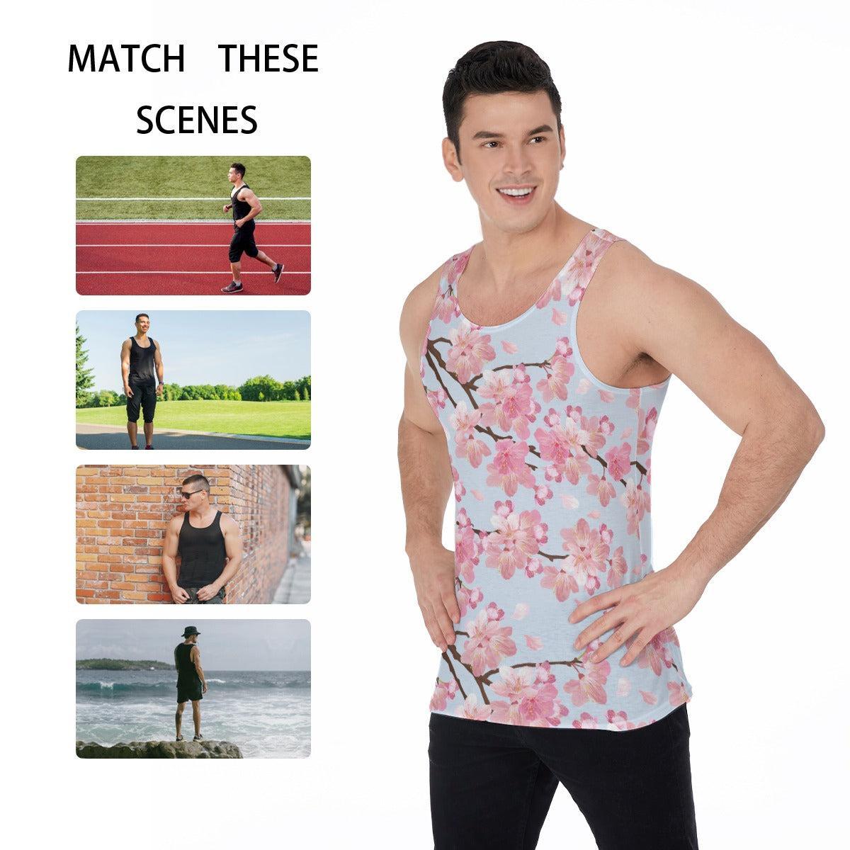 Cherry Blossom (Allover Tank Top)-Allover Tank Top-Swish Embassy