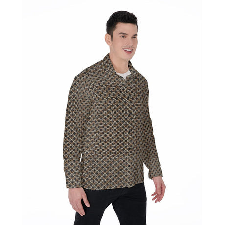 Chevron (Long Sleeve Button Shirt)-Long Sleeve Button Shirts-Swish Embassy