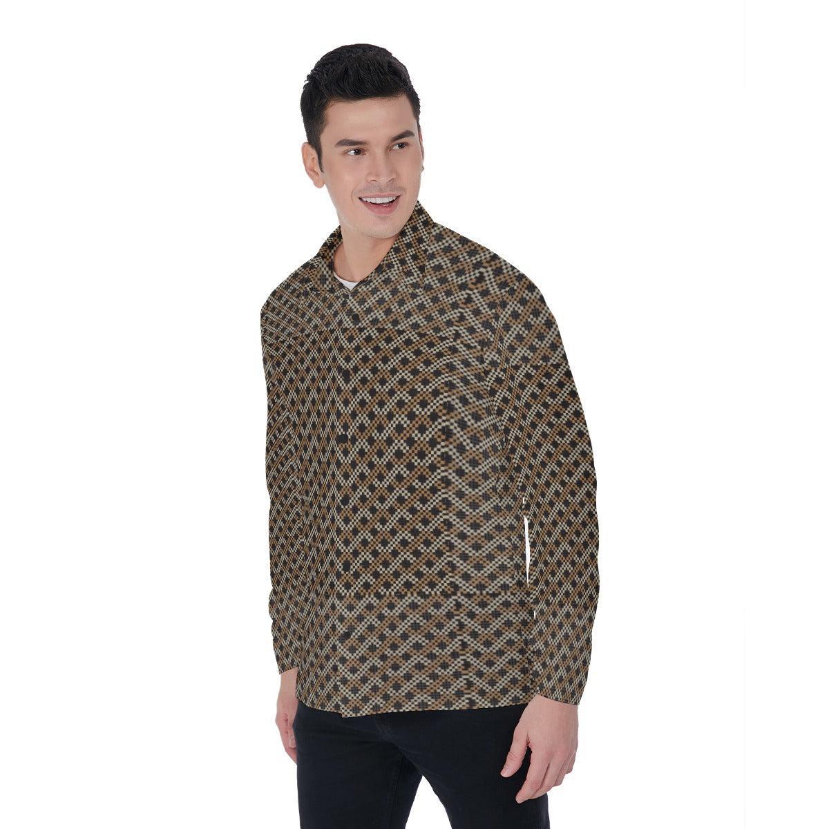 Chevron (Long Sleeve Button Shirt)-Long Sleeve Button Shirts-Swish Embassy