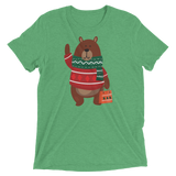 Christmas Bear (Triblend)-Triblend T-Shirt-Swish Embassy