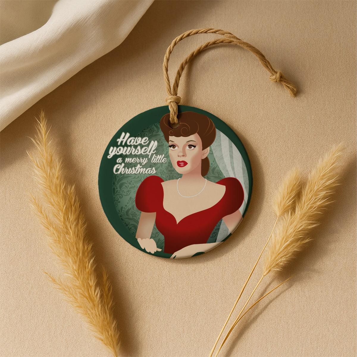 Christmas Garland (Ceramic Holiday Keepsake)-Ceramic Holiday Keepsake-Swish Embassy