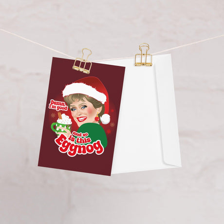 Damn Eggnog (Christmas Card)-Greeting Card-Swish Embassy
