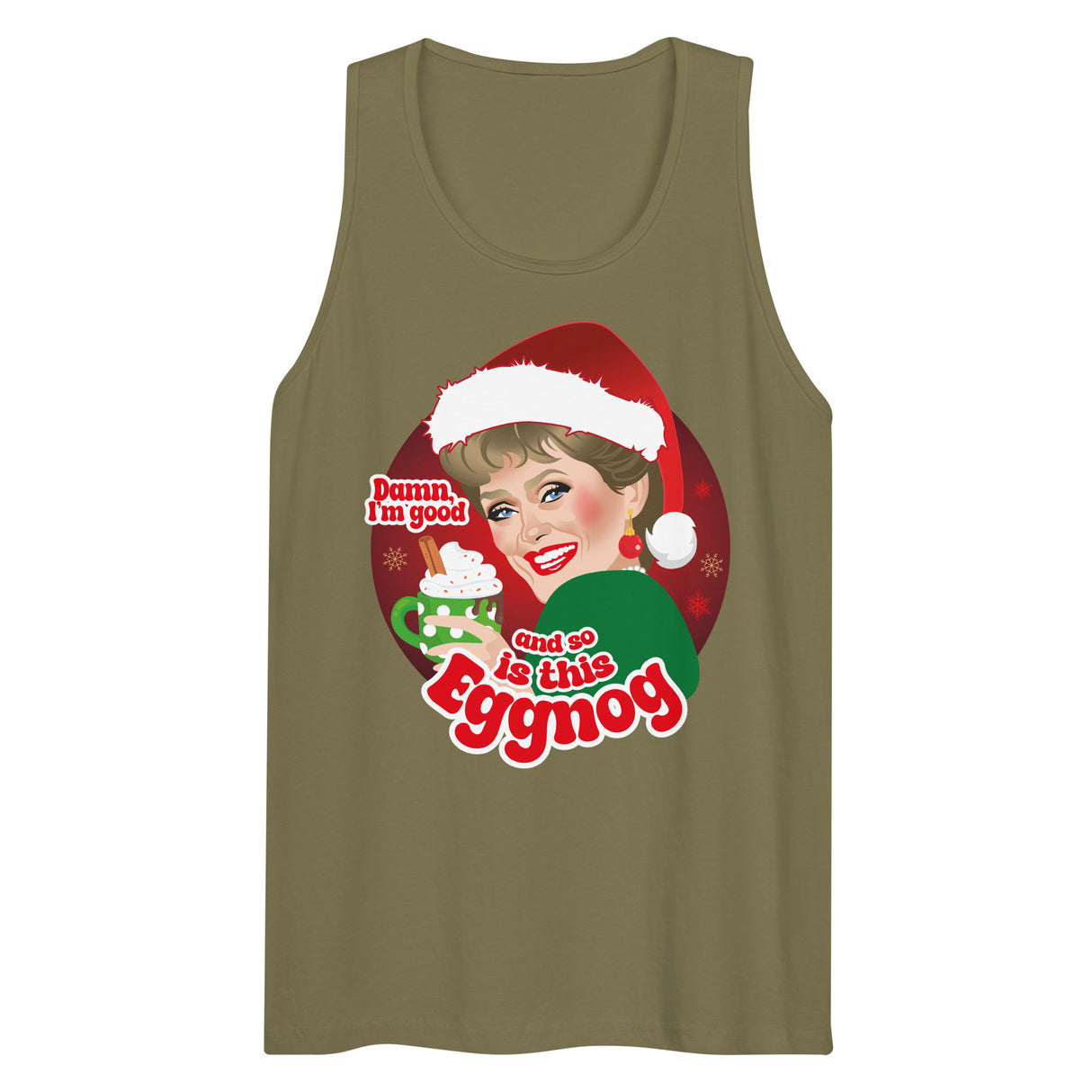 Damn Eggnog (Tank top)-Christmas Tank Tops-Swish Embassy