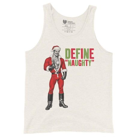 Define Naughty (Tank Top)-Christmas Tanks-Swish Embassy