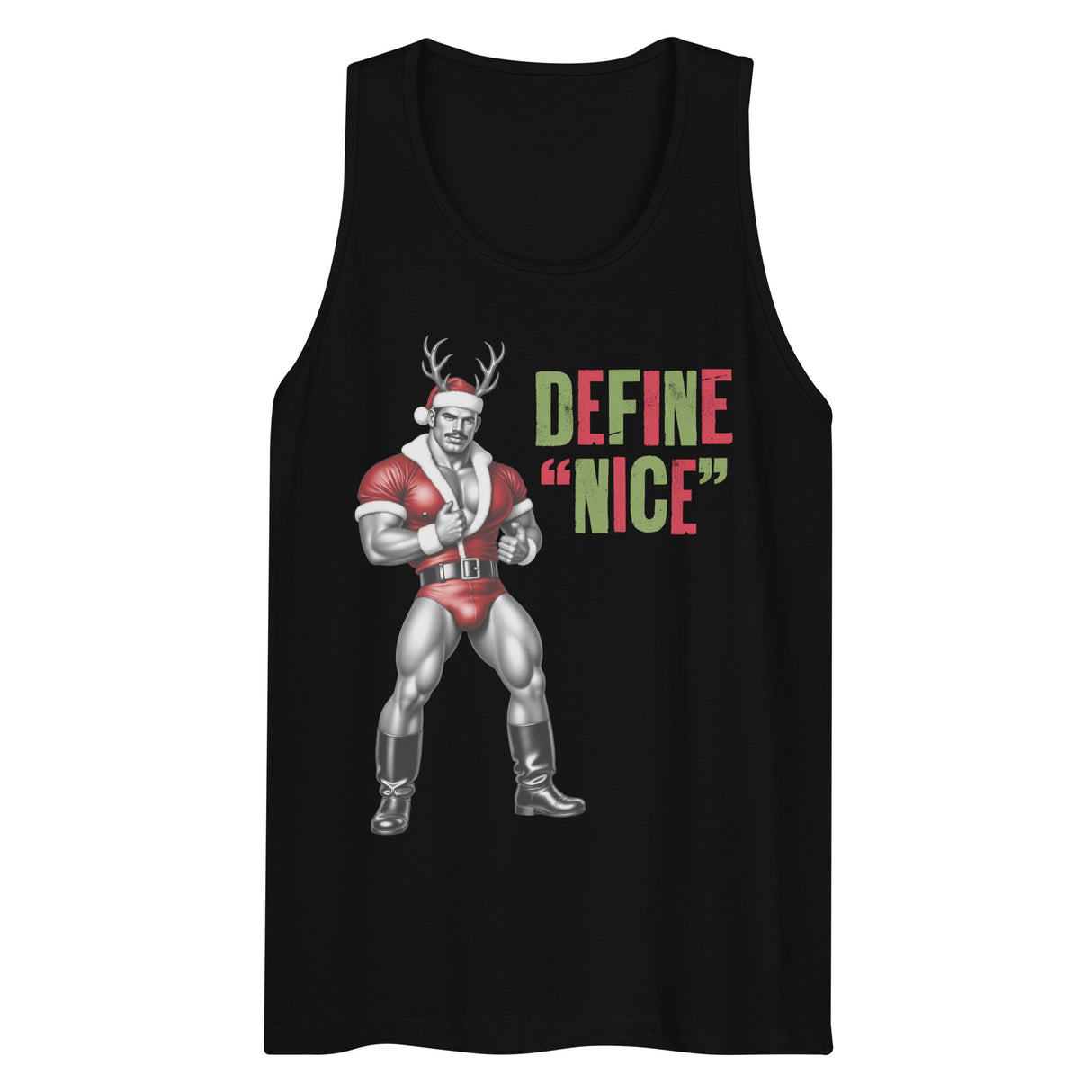 Define Nice (Tank top)-Christmas Tank Tops-Swish Embassy