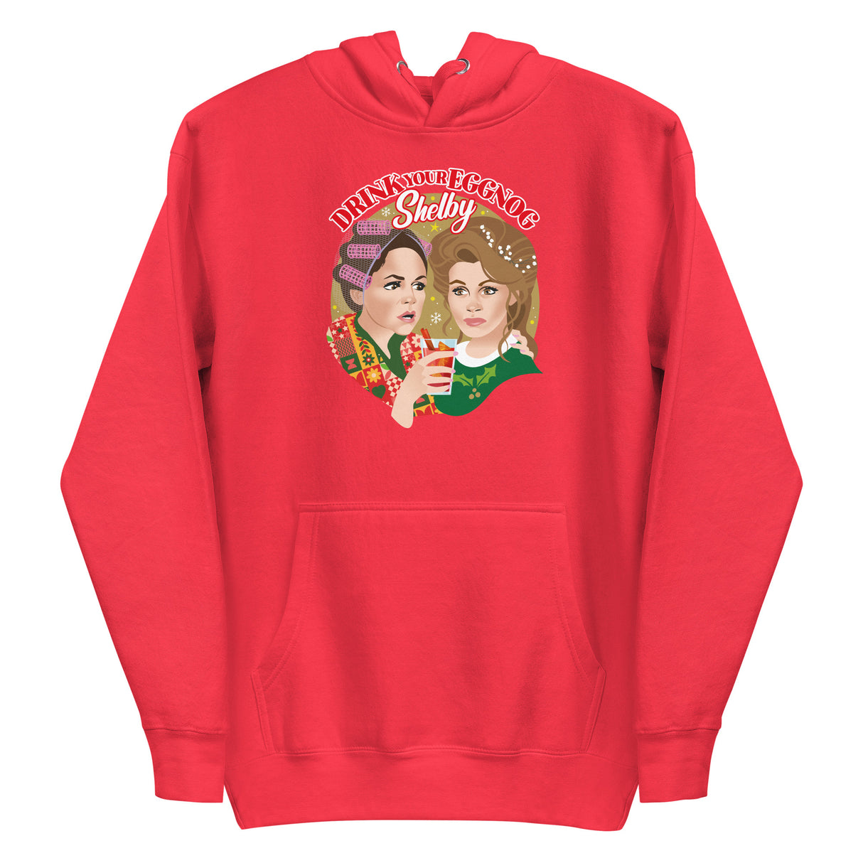 Drink Your Eggnog Shelby (Hoodie)-Christmas Hoodies-Swish Embassy