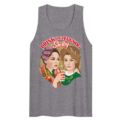 Drink Your Eggnog Shelby (Tank Top)-Christmas Tank Tops-Swish Embassy