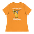 Drink Your Juice Shelby (Women's Relaxed T-Shirt)-Women's T-Shirts-Swish Embassy