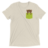 Faux Pocket Bear (Triblend)-Triblend T-Shirt-Swish Embassy