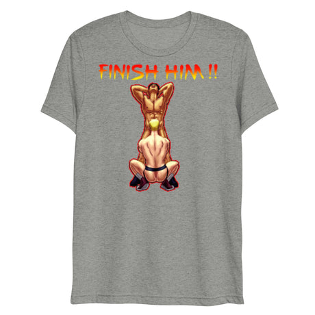 Finish Him (Triblend)-Triblend T-Shirt-Swish Embassy