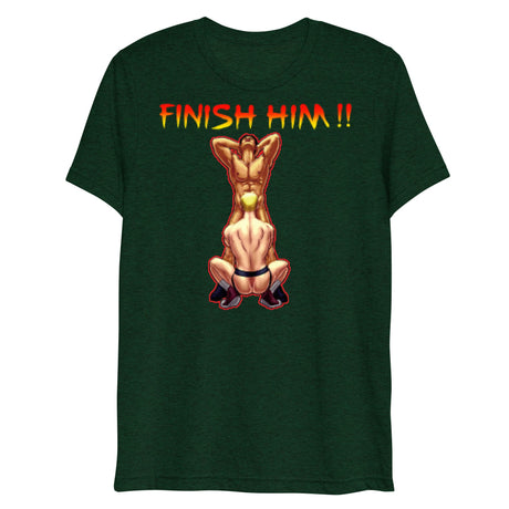 Finish Him (Triblend)-Triblend T-Shirt-Swish Embassy