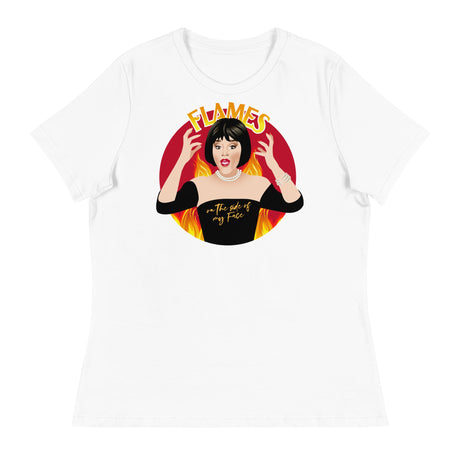 Flames (Women's Relaxed T-Shirt)-Women's T-Shirts-Swish Embassy