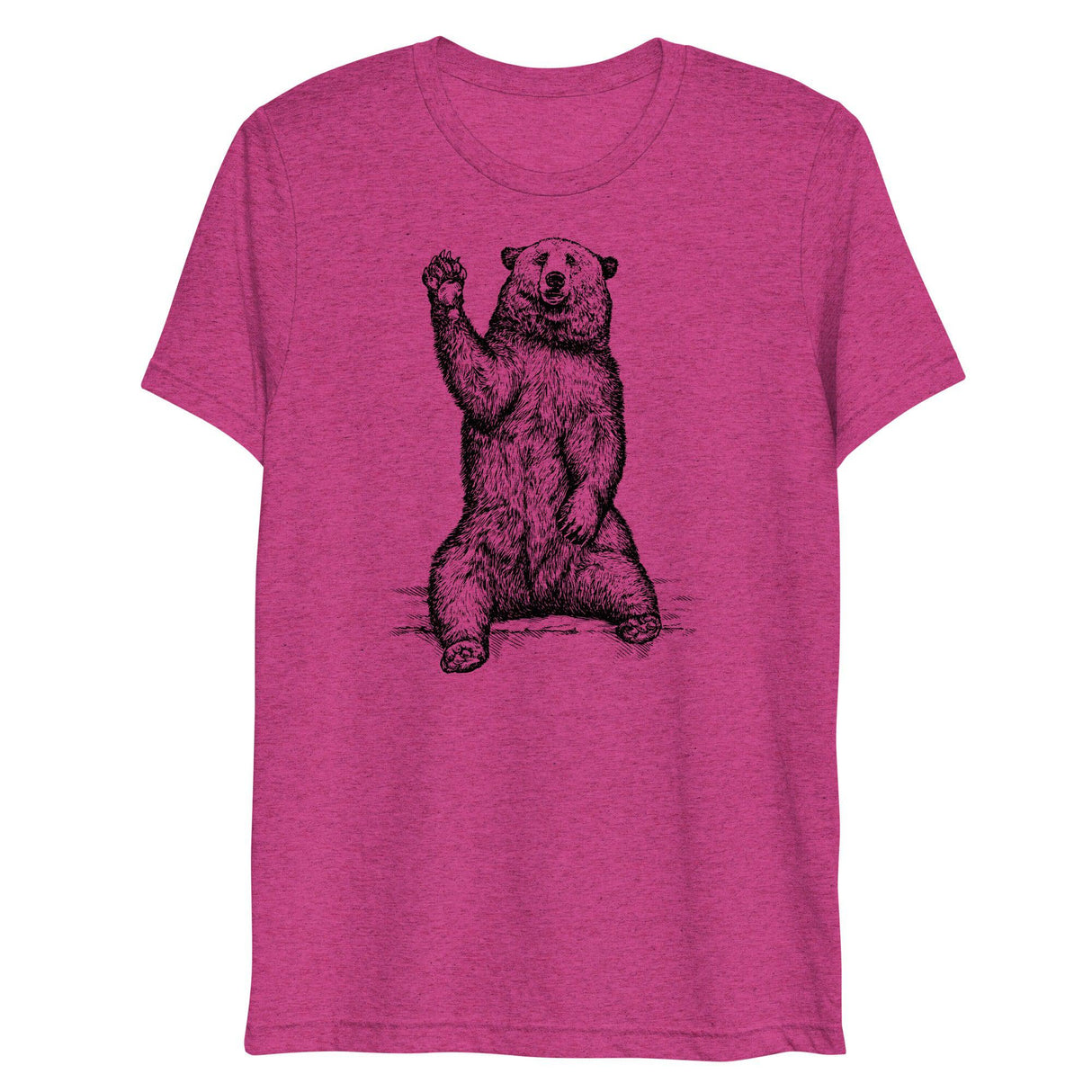 Friendly Bear (Triblend)-Triblend T-Shirt-Swish Embassy