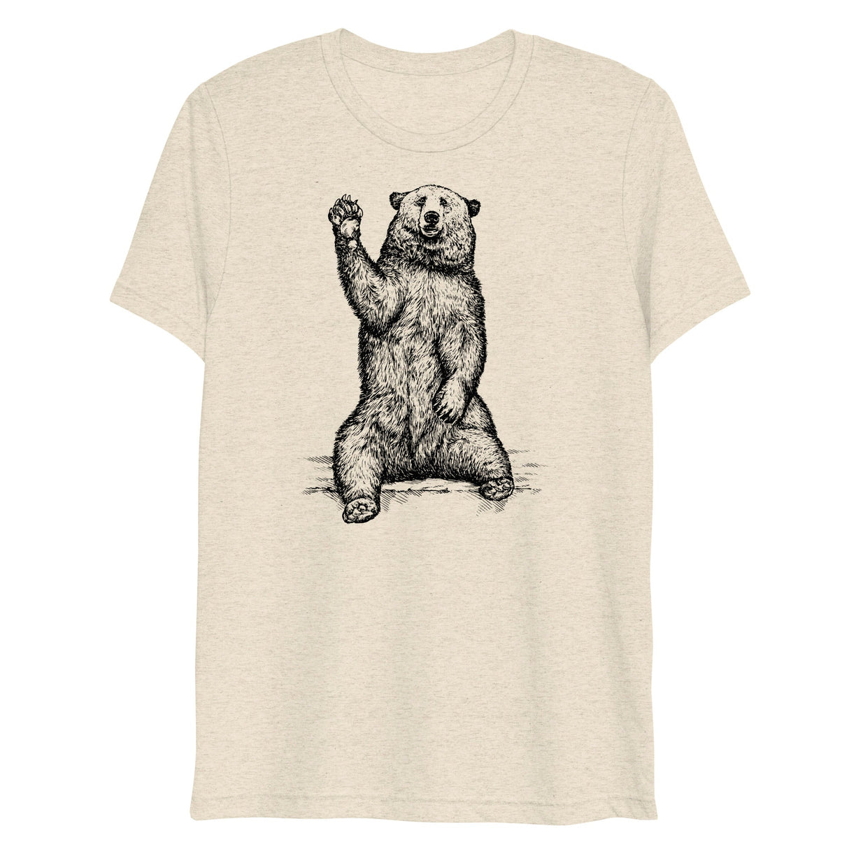 Friendly Bear (Triblend)-Triblend T-Shirt-Swish Embassy