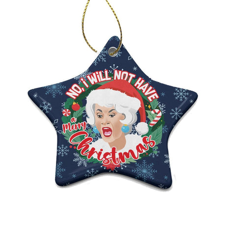 GG No I Will Not Have A Merry Xmas (Ceramic Holiday Keepsake)-Ceramic Holiday Keepsake-Swish Embassy