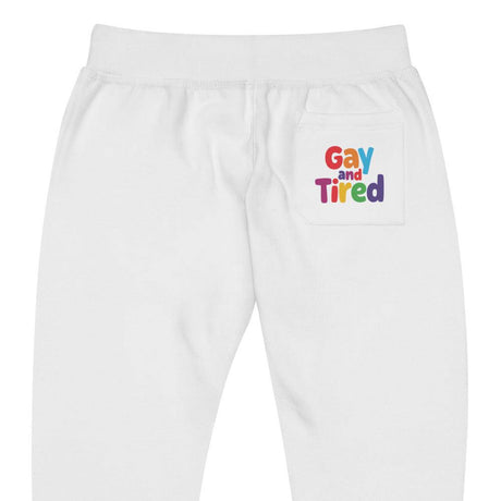 Gay and Tired (Pocket Print Sweatpants)-Sweatpants-Swish Embassy