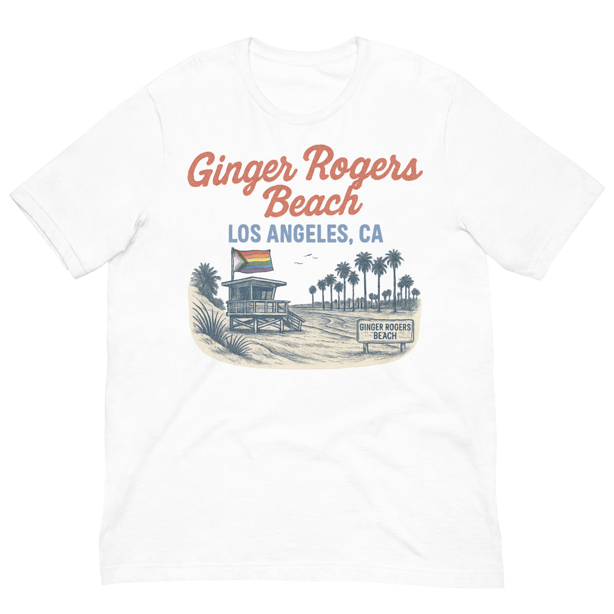 Ginger Rogers Beach-T-Shirts-Swish Embassy