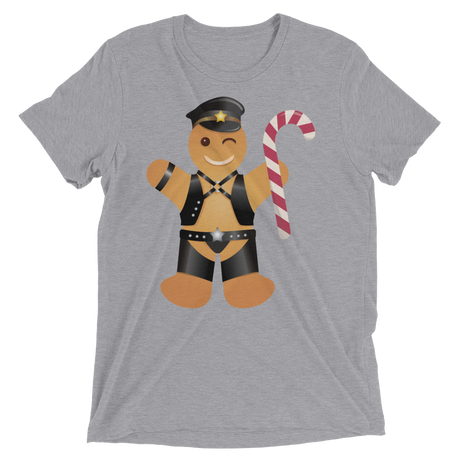 Gingerbread Leather Man (Triblend)-Triblend T-Shirt-Swish Embassy