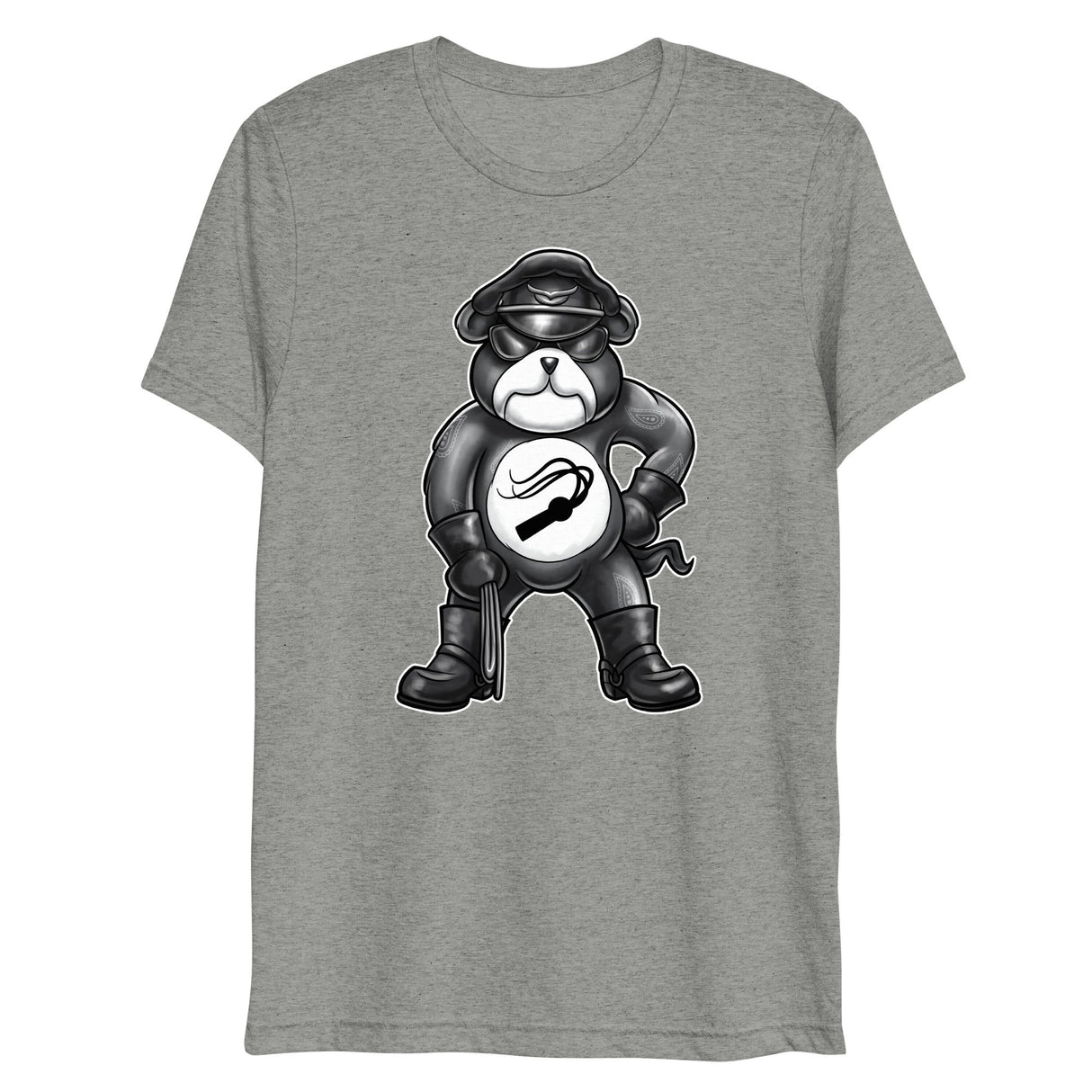 Hanky Bear - Black (Triblend)-Triblend T-Shirt-Swish Embassy