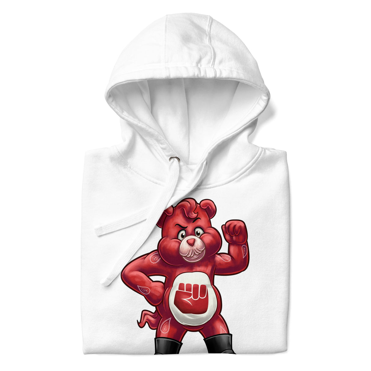 Hanky Bear - Red (Hoodie)-Hoodie-Swish Embassy