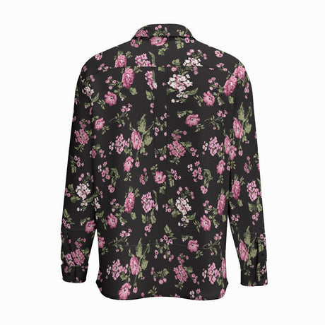 Hint of Floral (Cotton Long Sleeve Shirt)-Cotton Long Sleeve Button Shirt-Swish Embassy