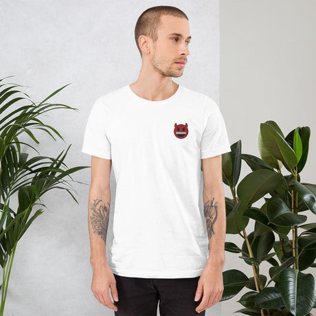 Horned Devil (Embroidered)-Embroidered T-Shirts-Swish Embassy