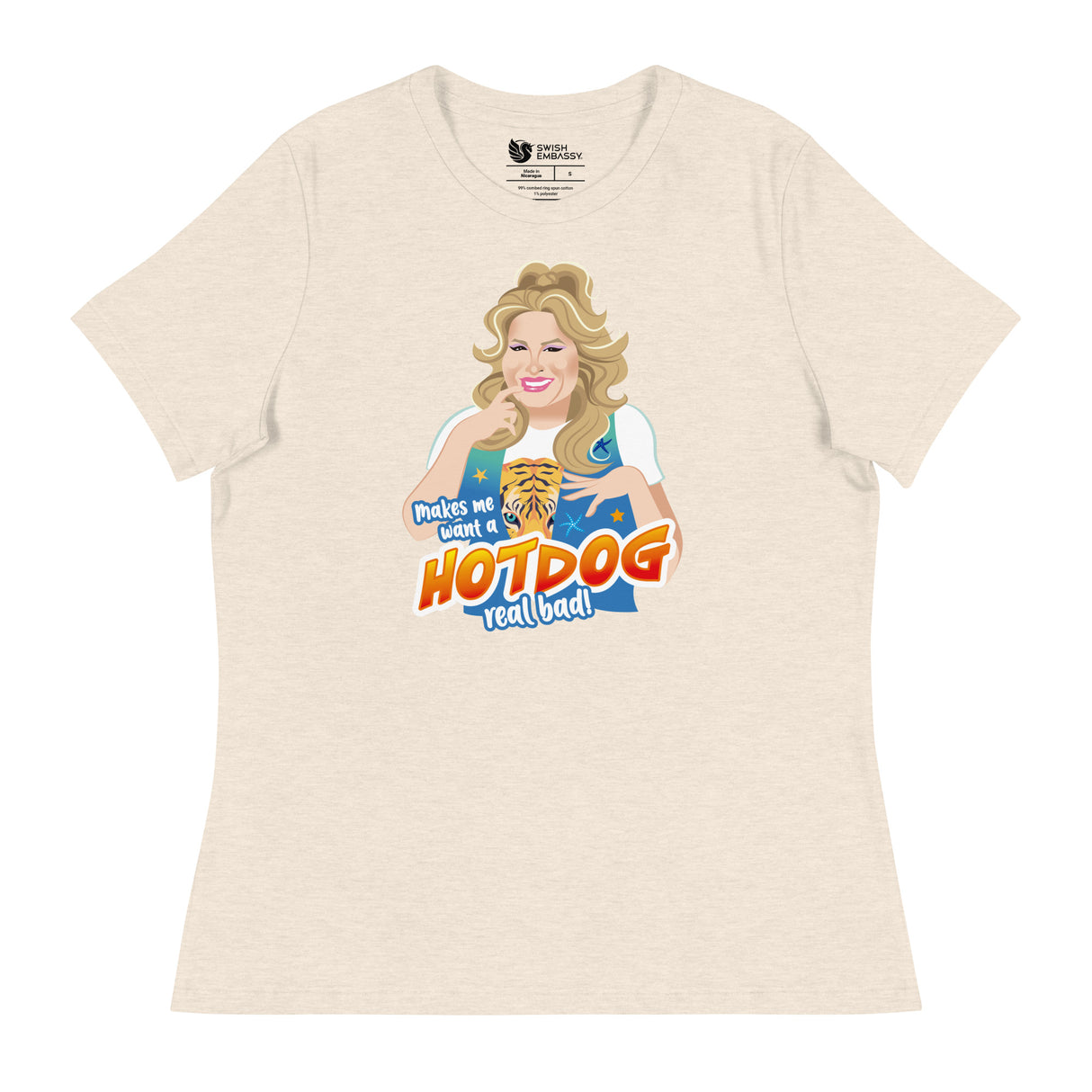 Hot Dog (Women's Relaxed T-Shirt)-Women's T-Shirts-Swish Embassy