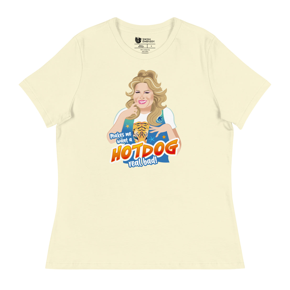 Hot Dog (Women's Relaxed T-Shirt)-Women's T-Shirts-Swish Embassy