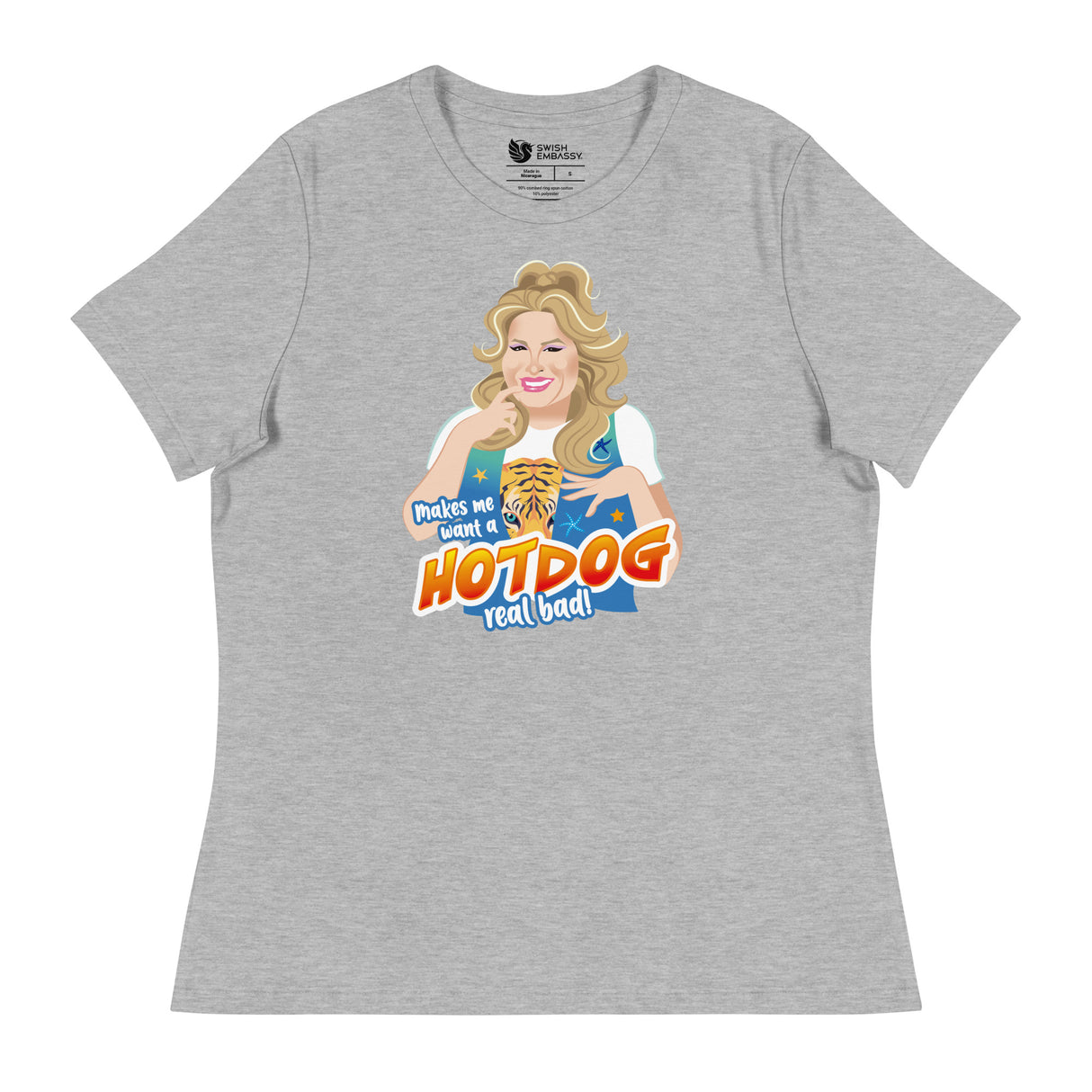 Hot Dog (Women's Relaxed T-Shirt)-Women's T-Shirts-Swish Embassy