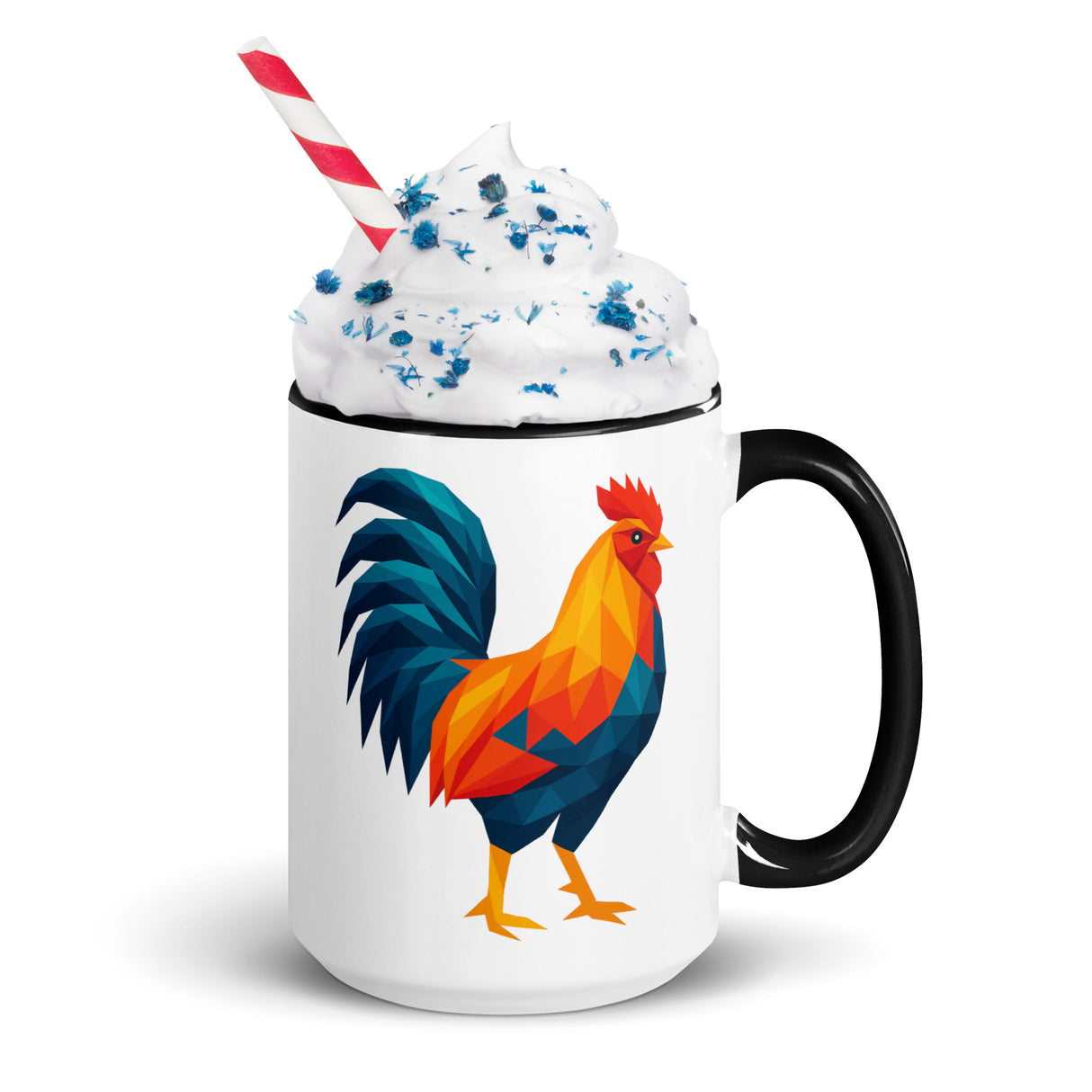 Huge Polygon Rooster (Mug)-Mugs-Swish Embassy