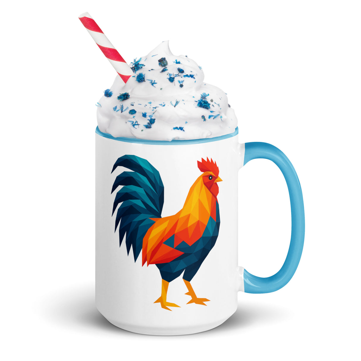 Huge Polygon Rooster (Mug)-Mugs-Swish Embassy