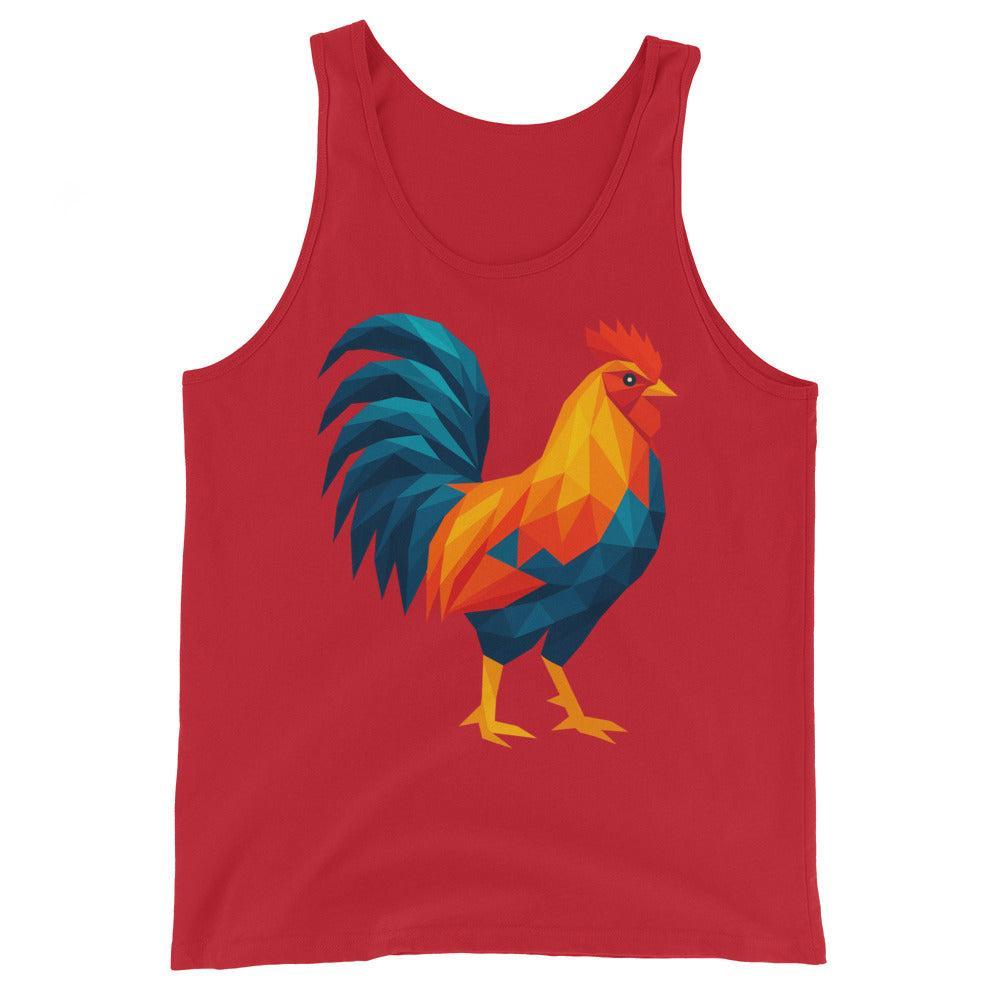 Huge Polygon Rooster (Tank Top)-Tank Top-Swish Embassy