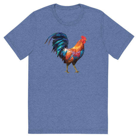 Huge Polygon Rooster (Triblend)-Triblend T-Shirt-Swish Embassy