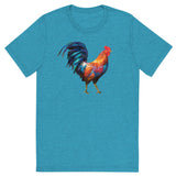 Huge Polygon Rooster (Triblend)-Triblend T-Shirt-Swish Embassy